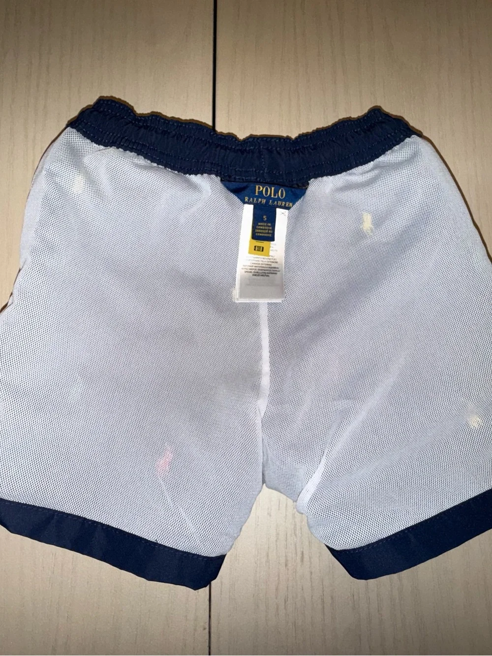 Polo Ralph Lauren Boys Swim Shorts Blue Multicolor Navy All Over Logo Print 5